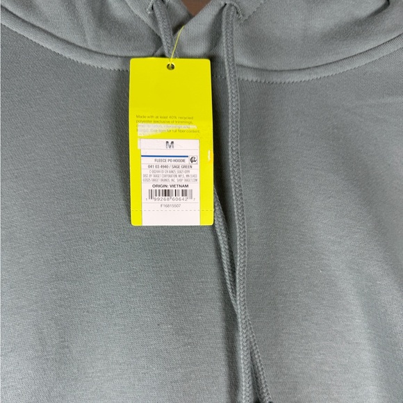 ALL IN MOTION NWT men’s active comfort fleece hooded sweatshirt -sage green -med - Picture 8 of 12
